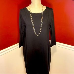 A new day black cotton dress size large